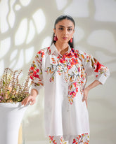 Nyra - Modern Short Shirt with New Prints and Matching Trousers
